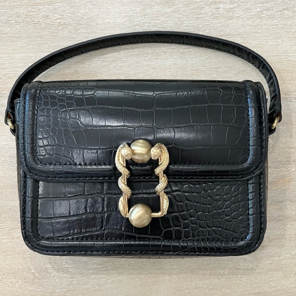 Zara Faux Leather Animal Print Bag - Picture 3 of 9